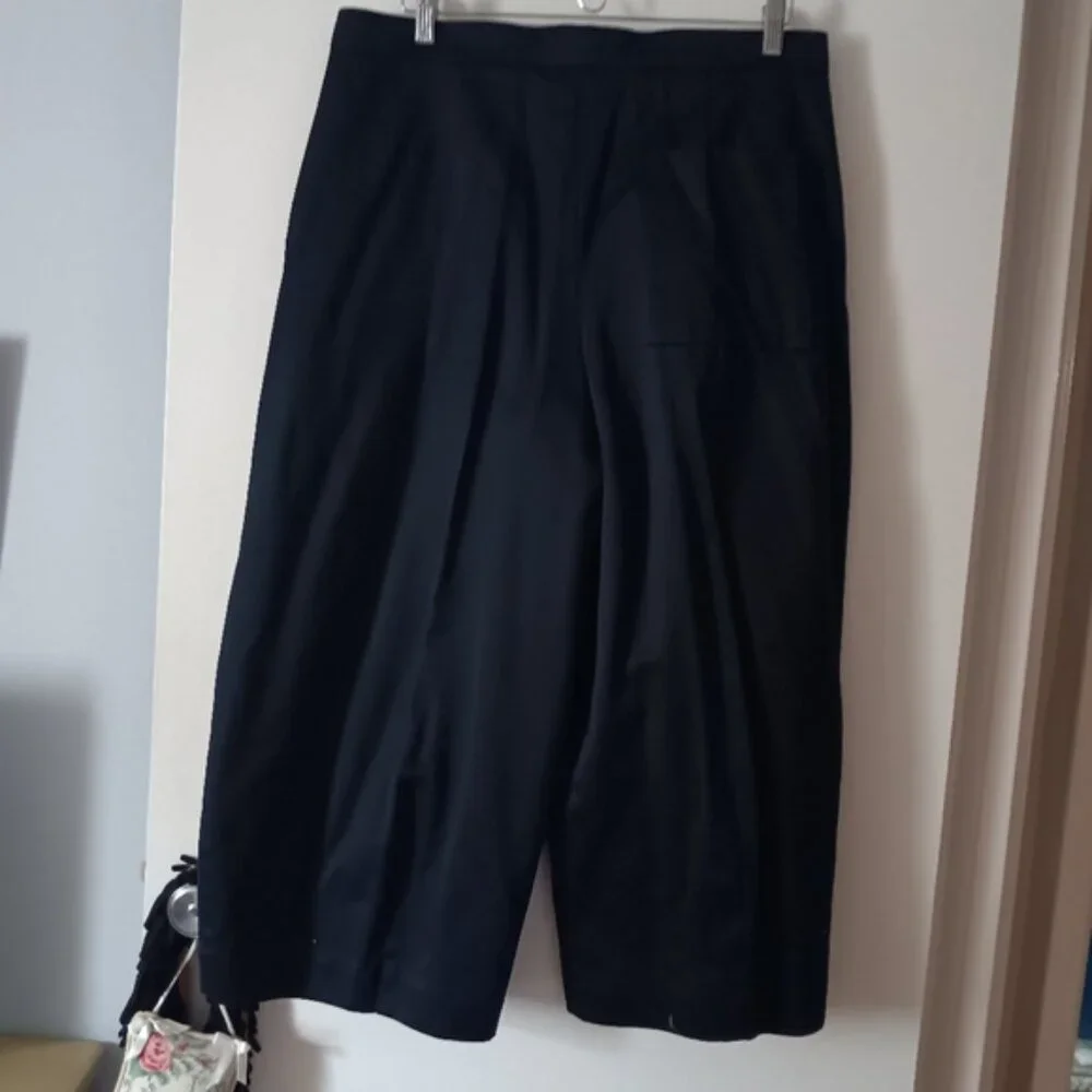 COS Extra Wide Navy Cotton Elephant Leg Pants 10 - Picture 2 of 3